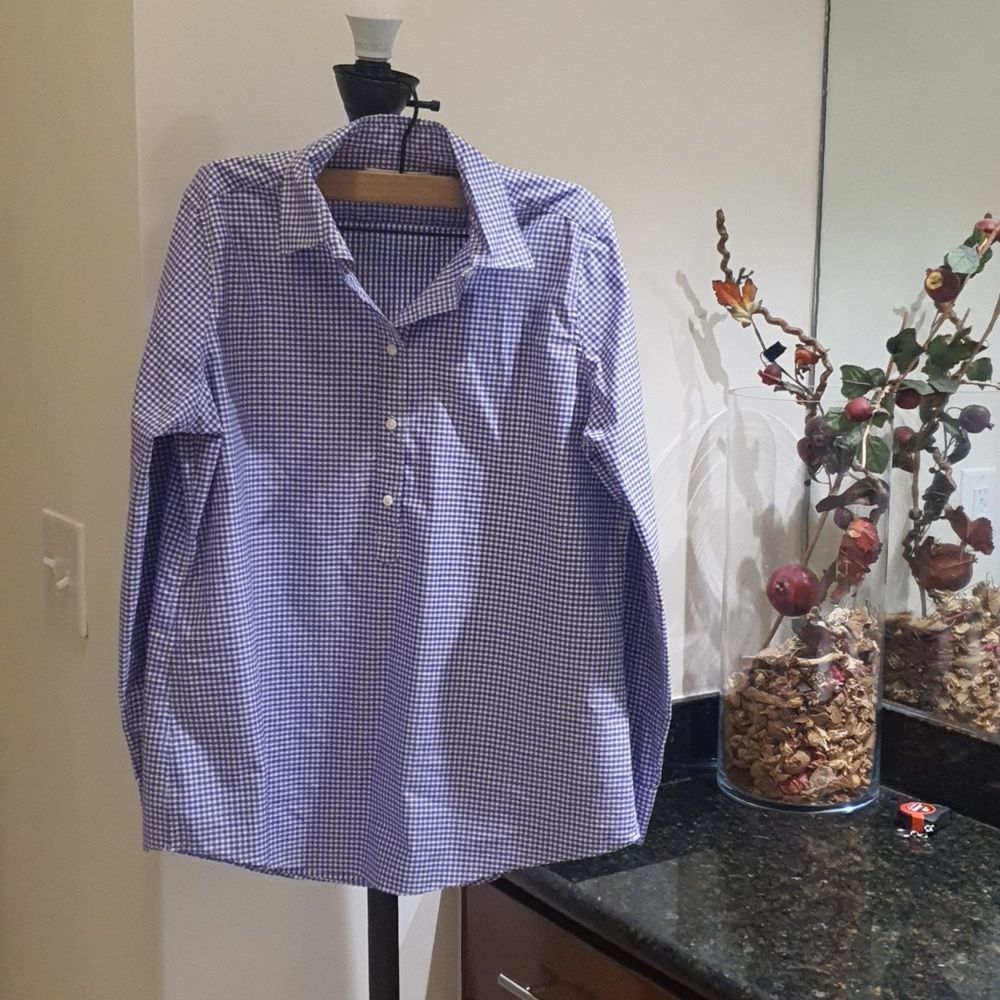 Ann Mashburn popover tunic blouse Large New